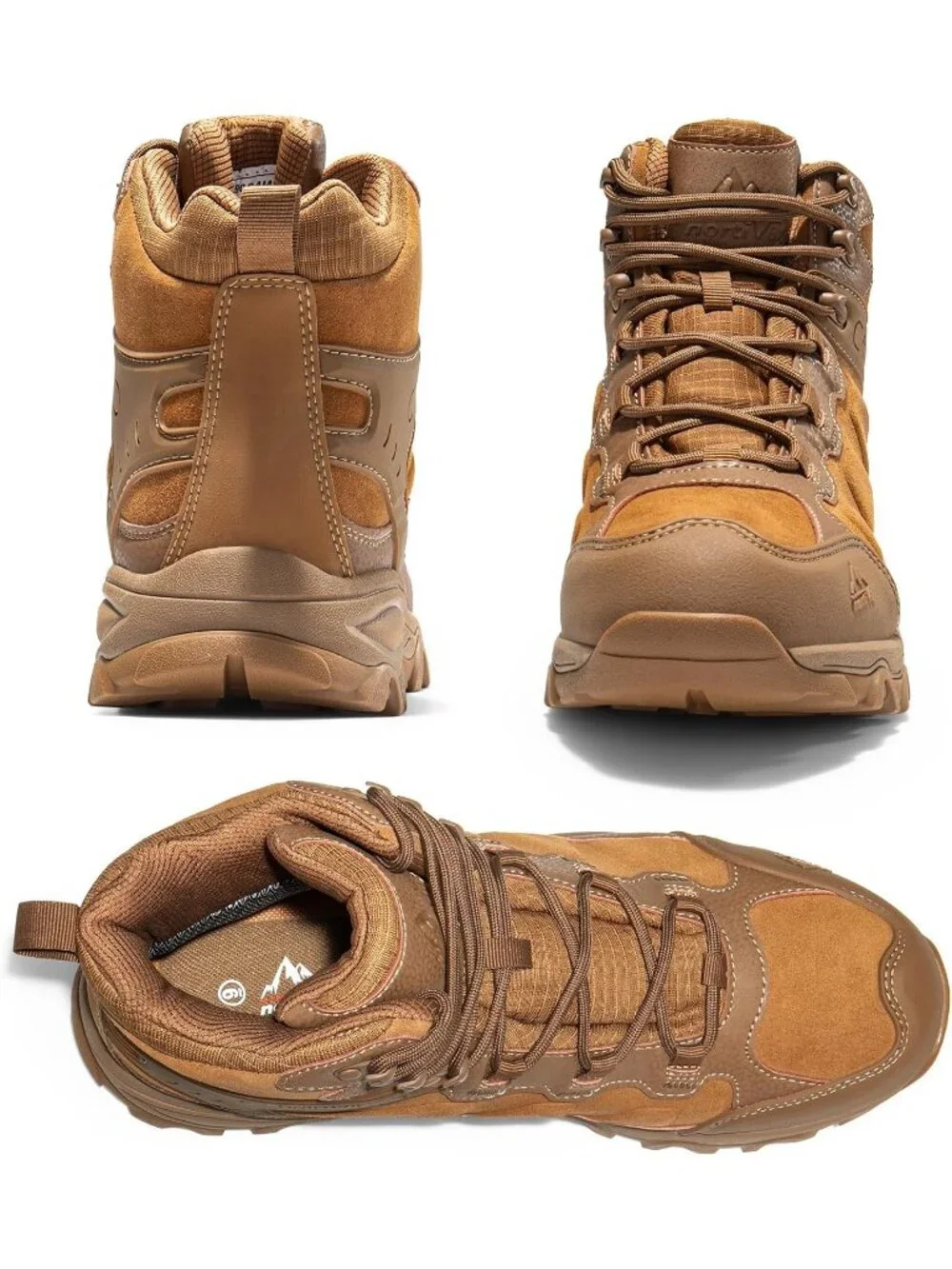 Men's Coyote Waterproof Shoes Casual Mid Top Round Toe Non Slip Hiking Boots